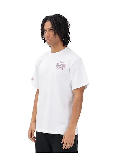 The North Face Drip Logo Relaxed Graphic Erkek Beyaz Outdoor T-shirt Nf0a8gabfn41