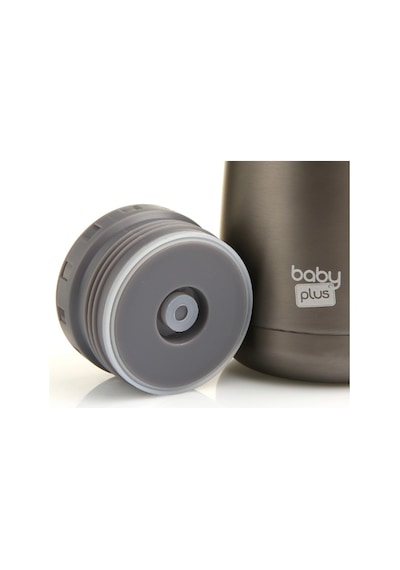 Baby Plus Vakumlu Çift Taraflı Mama Termosu 450 ML - Gri