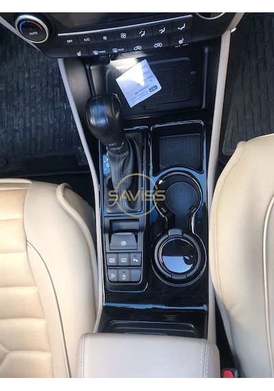 Hyundai Tucson 2015-2018 Konsol ve Trim Kaplama,Maun Kaplama  Parlak Siyah (Pianoblack)