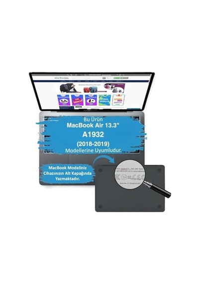 Macbook Air 13 İnç Uyumlu M1 Kılıf Mat Koruyucu Sert Kapak A1932 Touchıd 2018-2019 Yılı Bebe Mavisi