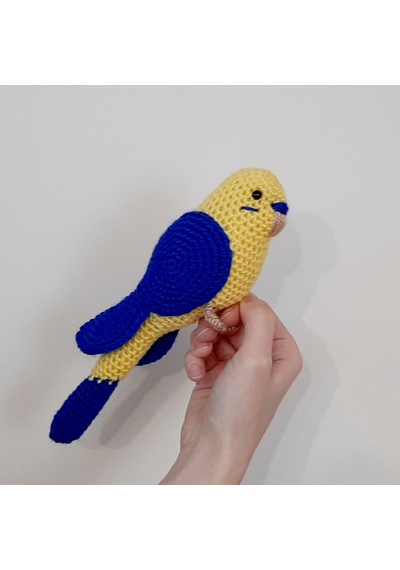 Amigurumi Örgü Oyuncak Muhabbet Kuşu Fenerbahçeliyim Lacivert - Sarı