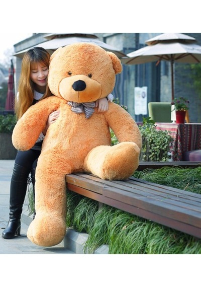 Sevgiliye Özel Hediye - 140 Cm Papyonlu Peluş Ayıcık... Beyaz