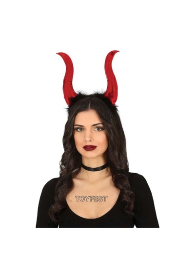 Cadılar Bayramı Halloween Kostüm Partisi Aksesuarı Boynuzlu Şeytan Malefiz Tacı & Taç - 30x28cm