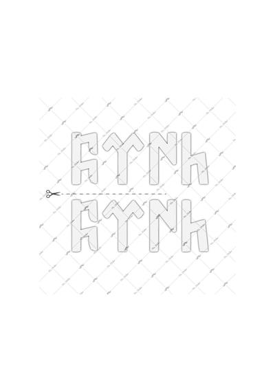 Bay Etiket Rfhlm70 Reflektif Gokturkce Turk Yazisi 2'Li Set