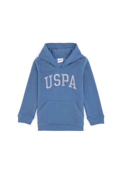 U.S. Polo Assn. Kız Çocuk Koyu Mavi Kapüşonlu Basic Sweatshirt 50296388-VR032