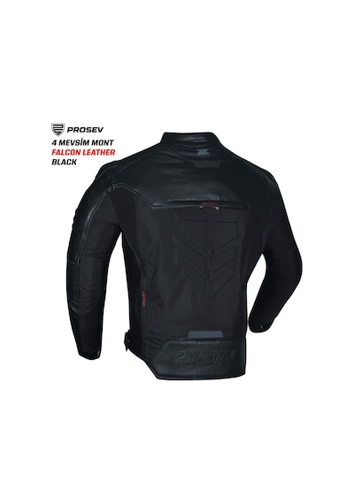 Prosev Falcon Leather 4 Mevsim Mont Dark Black L