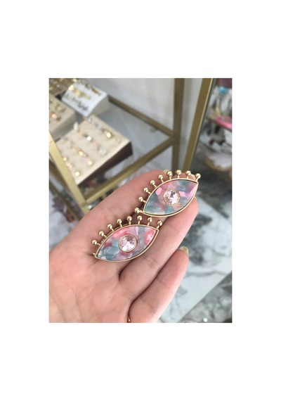 Renkli Göz Model Küpe Çok Renkli