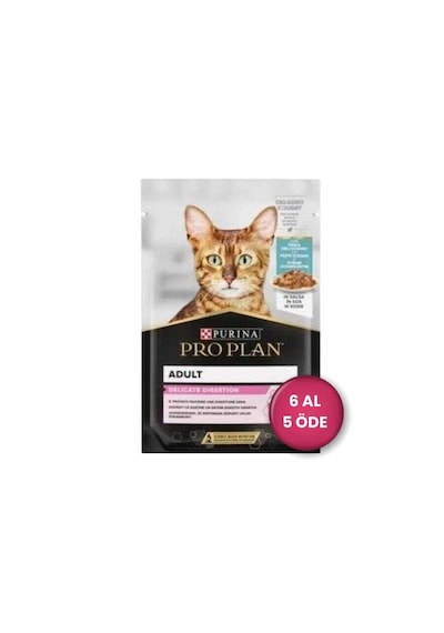 Pro Plan Pouch Sos İçinde Okyanus Balıklı Yetişkin Kedi Konservesi 85 Gr 6 Al 5 Öde