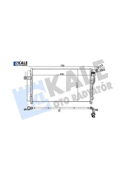 Klima Kondenseri Accent Era 06 Al/al 634x348x16 Kale Radyatör 976061e300/ 976061e000