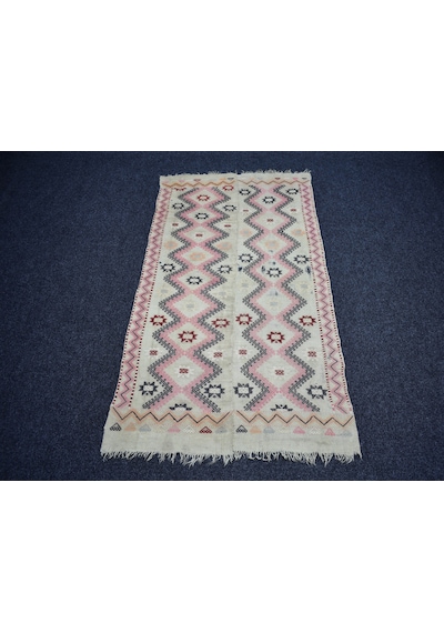 Zehra Abla Halı Antika El Dokuma Dekorluk Fragman Perde Yün Cecim Kilim 7429 Çok Renkli