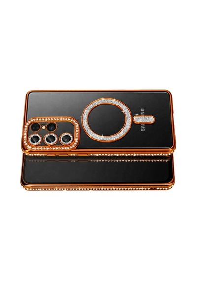 Joko Samsung Samsung Uyumlu Galaxy S26 Ultra Joke Simli Magneticsafe Kılıf - Turuncu
