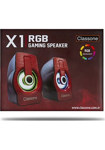 Classone X1 Rgb Gaming Hoparlör - Kırmızı