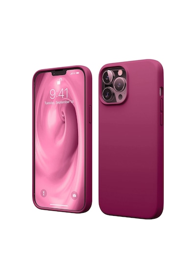 Apple Uyumlu iPhone 12 Pro Max  Silikon Kılıf - Pastel Renk Tonu Esnek Tam Koruma Kapak - Bordo