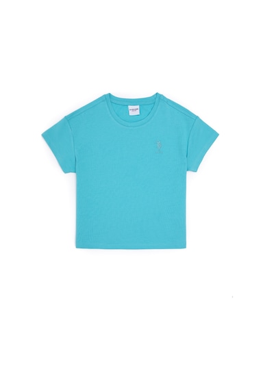 U.S. Polo Assn. Kız Çocuk Mint Bisiklet Yaka Tişört 50288124-VR090