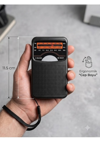 Şarjlı Cep Radyosu Fm Am Sw 3 Bant Deprem Çantası İçin Küçük El Radyosu