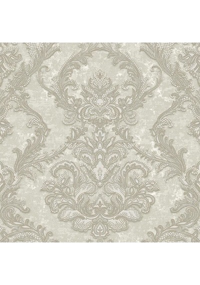 Adawall Ancient Petal Design Wallpaper Zengin Damask Desen Rococo 1303-1/15 Bej 1.06x15.6m - 16.5m²