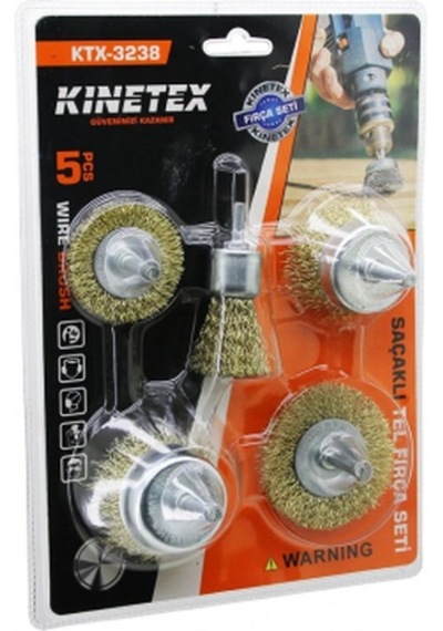 5pcs Saçaklı Çelik Tel - Çanak Fırça Seti Ktx-3238 5324