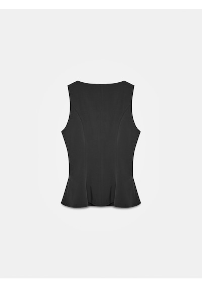 Dilvin 50544 Korse Peplum Bluz-siyah