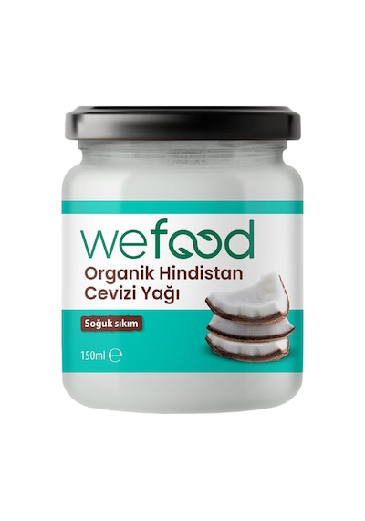 Wefood Organik Hindistan Cevizi Yağı 150 ml (Soğuk Sıkım)