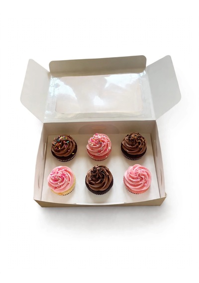 6 Gözlü Cupcake Kutu 25adet