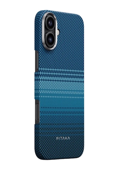 Apple Uyumlu iPhone   16 Plus Kılıf   Magsafeli Aramid Fiber Pitaka Tactile Woven Sunset-moonrise Serisi Moonrise