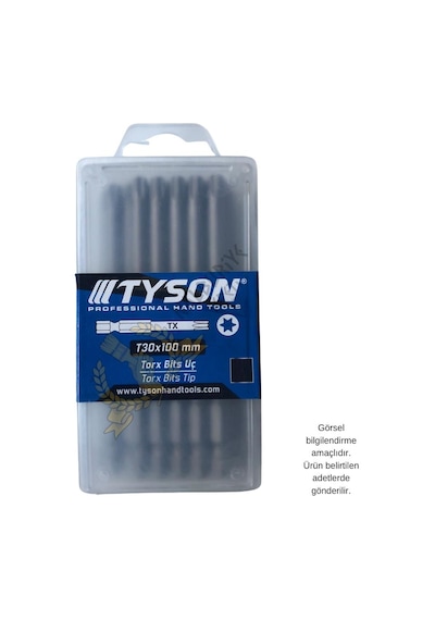 Kupa Tyson Vidalama Ucu Bits Uç - T30 Tork - 10 Cm. - 2 Adet
