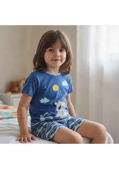 Bonbon Çocuk Baskılı Açık Mavi Renk 2'li Takım Cb1052