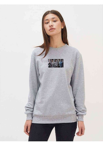 Kpop Key Shinee Baskılı Gri Kadın Sweatshirt (534806124)