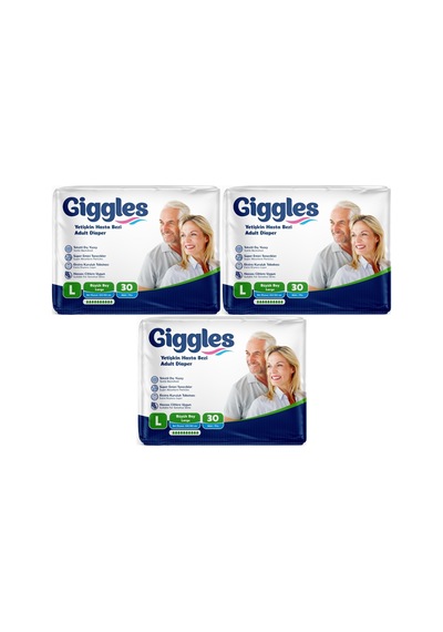 Giggles Hasta Bezi Yetişkin Bel Bantlı Tekstil Yüzey L 90 Adet L
