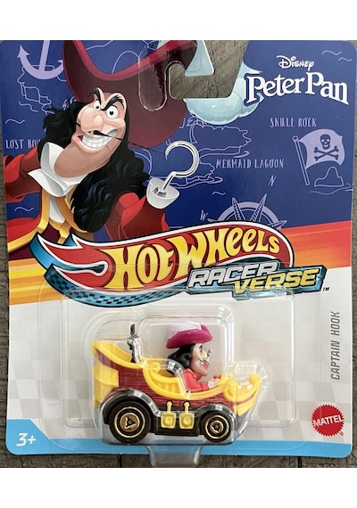 Hot Wheels Racerverse Disney Peter Pan Captain Hook Araç Orijina 3+ Yaş Kırmızı