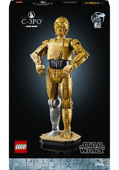 LEGO® Star Wars™ C-3PO™ 75398 - Yetişkinler için İnşa Edilebilen Koleksiyonluk ve Nostaljik Droid Figürü Yapım Seti (1138 Parça)