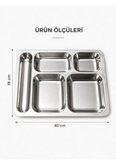 430 Çelik 5 Gözlü Tabldot Tabak Paslanmaz Çelik Self Servis Fabrika Okul Ev Hastane Kırılmaz Metal Servis Tabağı 10 Adet Diğer 430 Çelik 5 Gözlü Tabldot Tabak Paslanmaz Çelik Self Servis Fabrika Okul Ev Hastane Kırılmaz Metal Servis Tabağı 10 Adet Diğer
