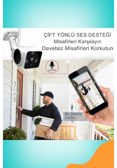 Kablosuz 3mp Full Hd Wi-fi Balık Gözü Lensli İç Ve Dış Mekân Güvenlik Kamerası Sd Kart Destekli