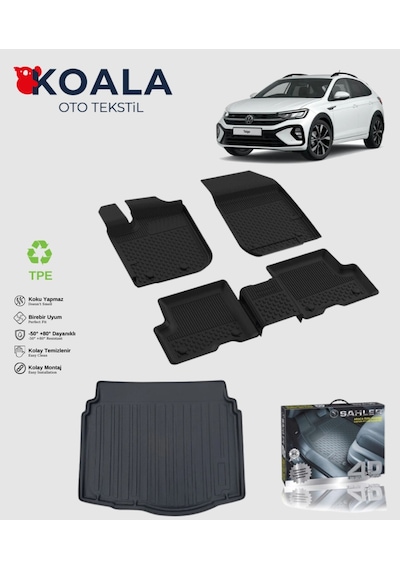 Volkswagen Taigo Alt Bagaj 2021 Ve Sonrası Sahler Paspas + Bagaj Havuz Seti