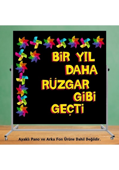 Karne Günü Rüzgar Gülü Temalı Okul Panosu Figür Seti Hazır Kesim Sınıf Süsü 7