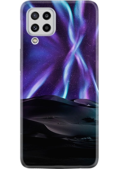 Samsung Uyumlu Galaxy M22 Kılıf Silikon Desenli Kuzey Iışkları 1864