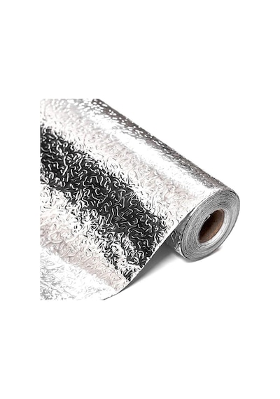 Petinka Duvar Kağıdı Rulo Gümüş Alüminyum Folyo Kendinden Yapışkanlı Raf İçi, Su Geçirmez Folyo 2m X 60cm