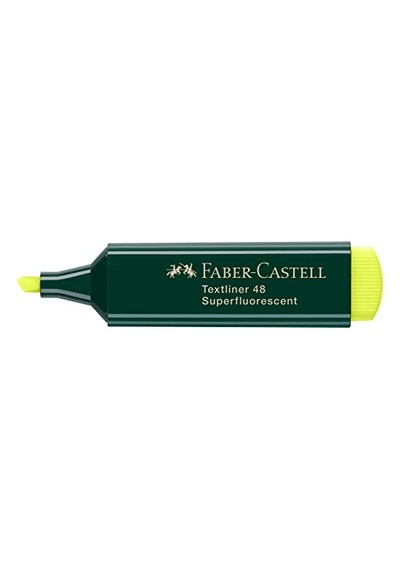 Faber-castell 1548 Fosforlu Kalem Sarı, Uzun Ömürlü, Yeniden Doldurulabilir, Dayanıklı Plastik Gövde 124-Pembe