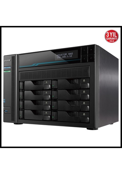 Asustor As6508t, 8gb Ddr4 Ram, 8 Yuvalı 8x22tb Destek , 2xm.2 Nvme Pcı-e, 2x10gbe, 2x2.5gbe Network