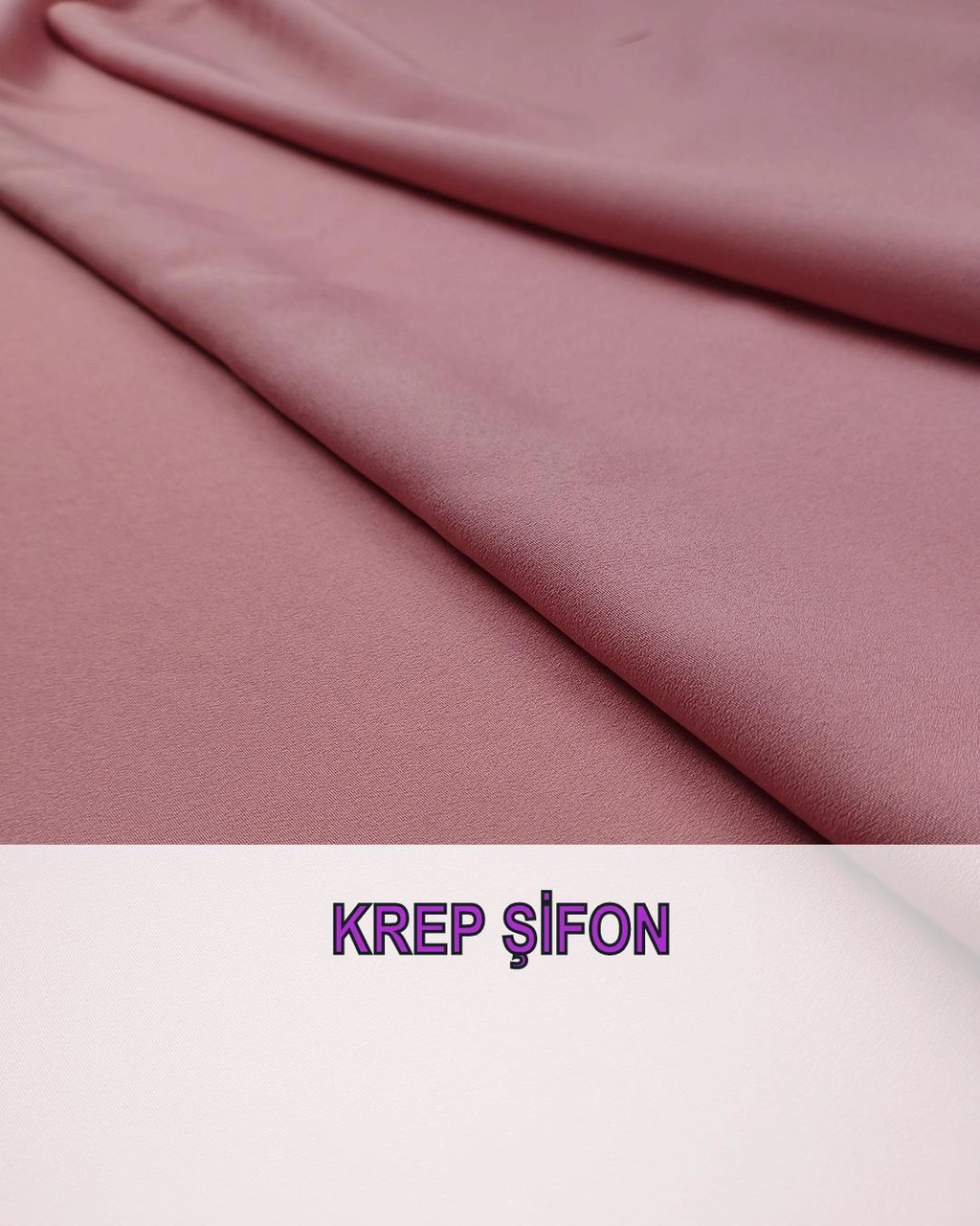 Krep Şifon Küllü Pembe Renkteen: 145 Cm-3322 Renkli