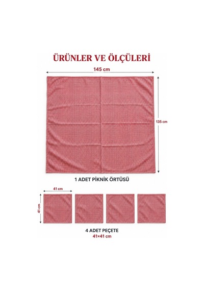 Hasır Görünümlü Oval Sepet 38 Cm + Piknik Seti 5 Parça Krem