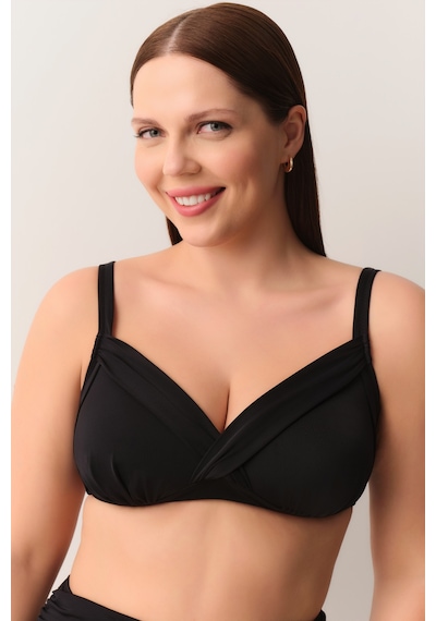 Suwen Kaplı Bantlı Korseli Bikini Üst Sbn26380012 Siyah 42