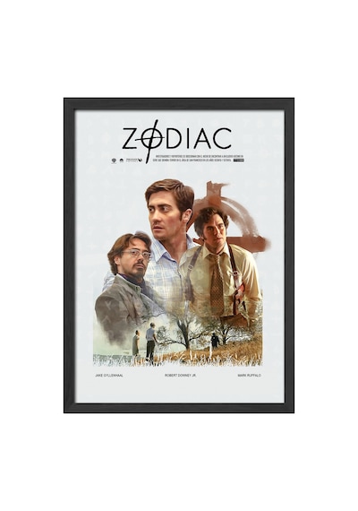 Zodiac Siyah Ahşap Çerçeveli Poster, Dekoratif Film Duvar Tablosu