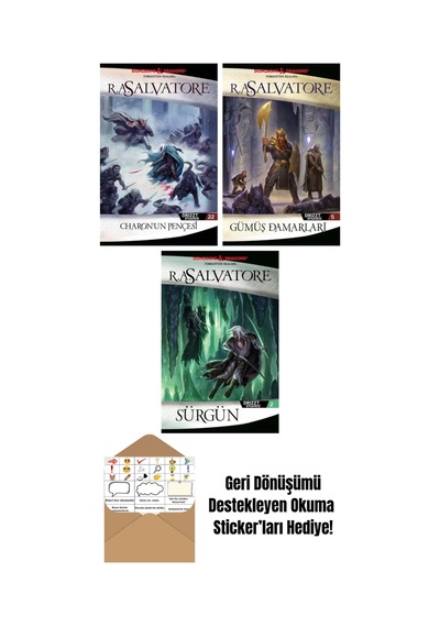 Charon Un Pençesi Drizzt Efsanesi 22. Kitap + Gümüş Damarları Drizzt Efsanesi 5. Kitap + Sürgün Drizzt Efsanesi 2. Kitap