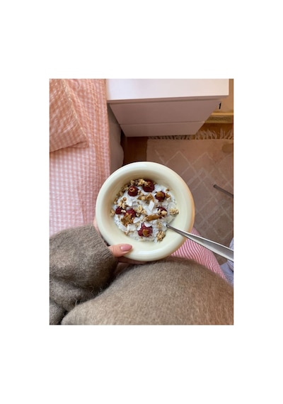 Seramik Donut Bowl Kahvaltılık Tatlı Salata Kase Krem - 828765617 Krem