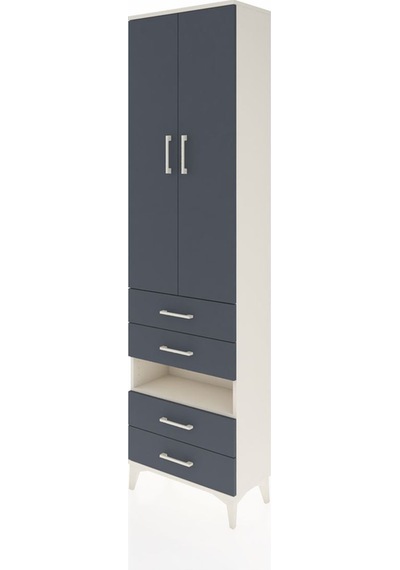 Arges Dolap 4 Raflı 4 Çekmeceli 2 Kapaklı 60x30x221 Aytaşı-an... Aytaşı