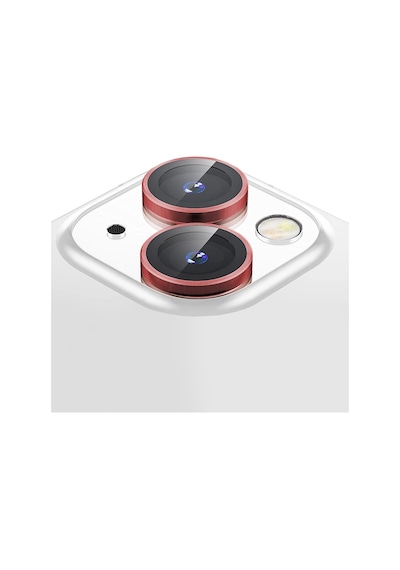 Buff Apple Uyumlu iPhone 15 / 15 Plus Kamera Metal Lens Koruyucu Bordo