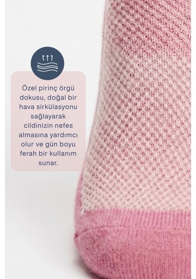 Socketta Kadın Bambu Dikişsiz 6'lı Karışık Renk Patik Çorap Premium Çok Renkli