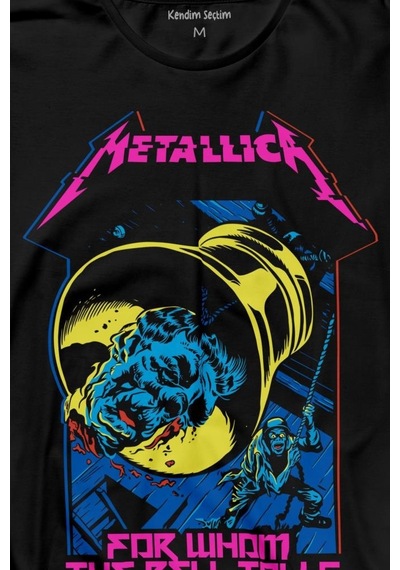 Metallica For Whom The Bell Tolls New Yeni Rock Metal Müzik Uzun Kollu Tişört Baskılı T-shirt 001