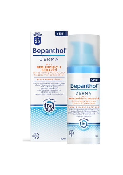 Bepanthol Derma Nemlendirici Besleyici Spf25 Yüz Bakım Kremi 50 Ml